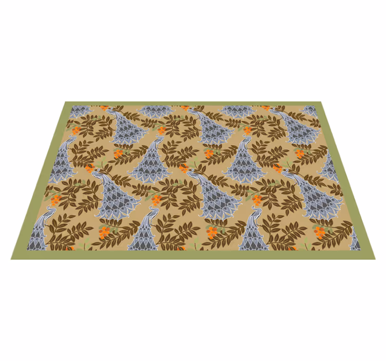 Floral motif table setting pogrinjek z imenom - TenStickers