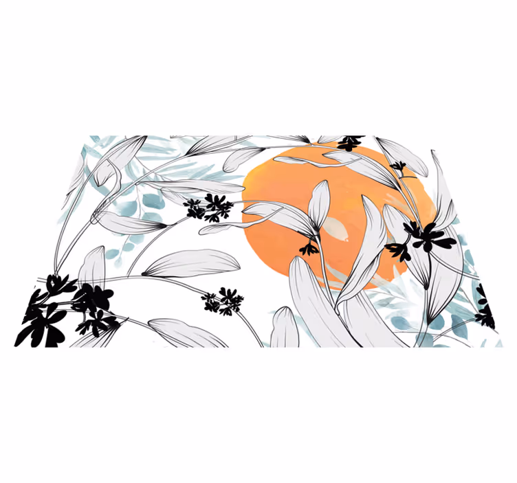 Floral inspired accent moderna podloga - TenStickers