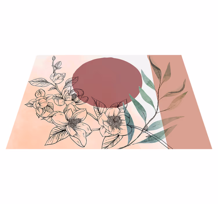 Floral minimalistic accent moderno podstavki - TenStickers