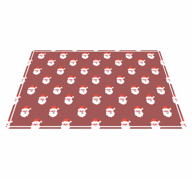 Santa face pattern božični pogrinjek - TenStickers