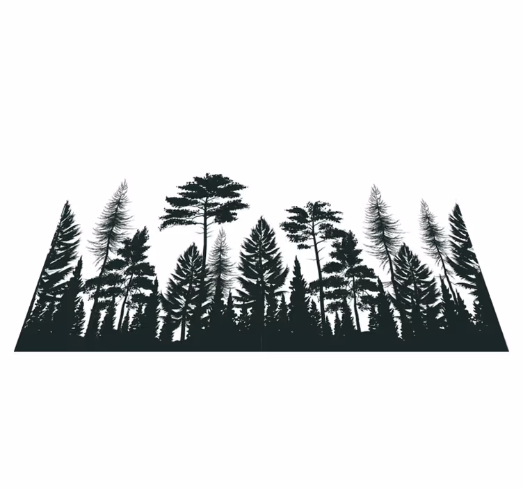 Silhouette forest pattern teksturna pogrinjek - TenStickers
