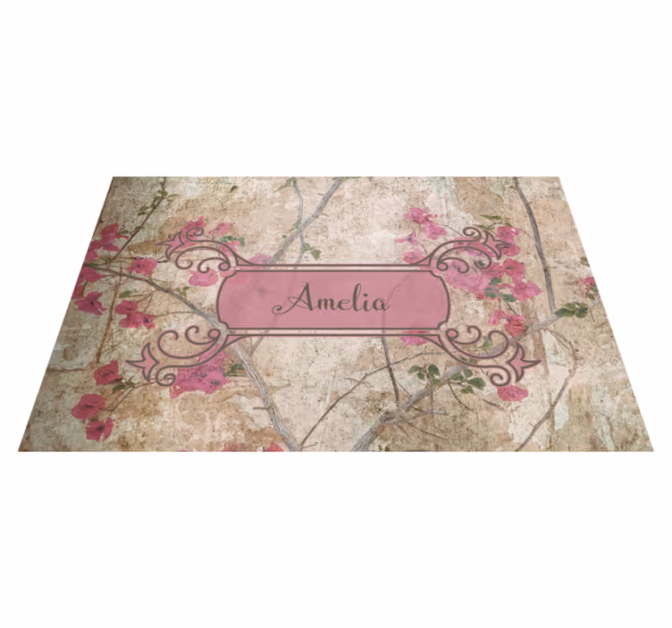 Personalized botanical composition pogrinjek z imenom - TenStickers
