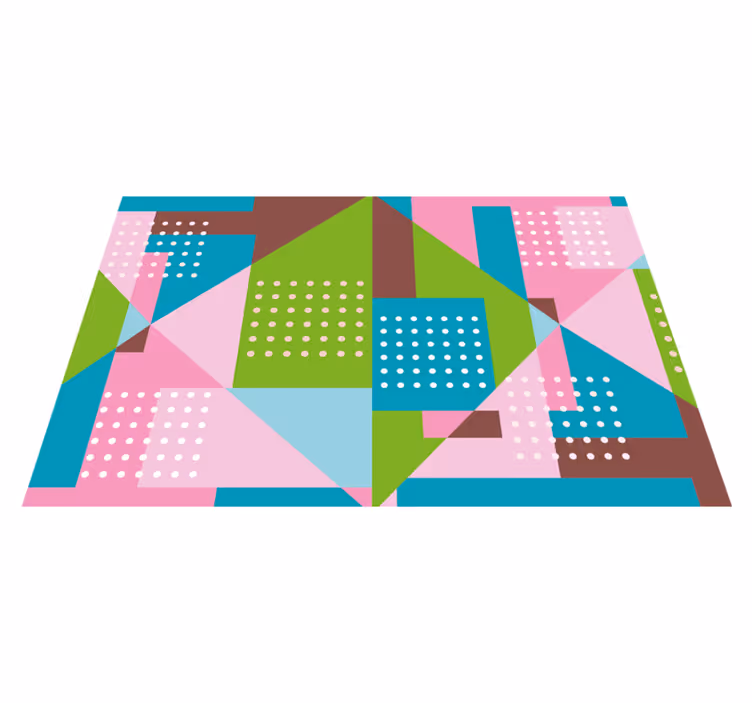 Vibrant geometric idea sodobno pokrivalo za mizo - TenStickers