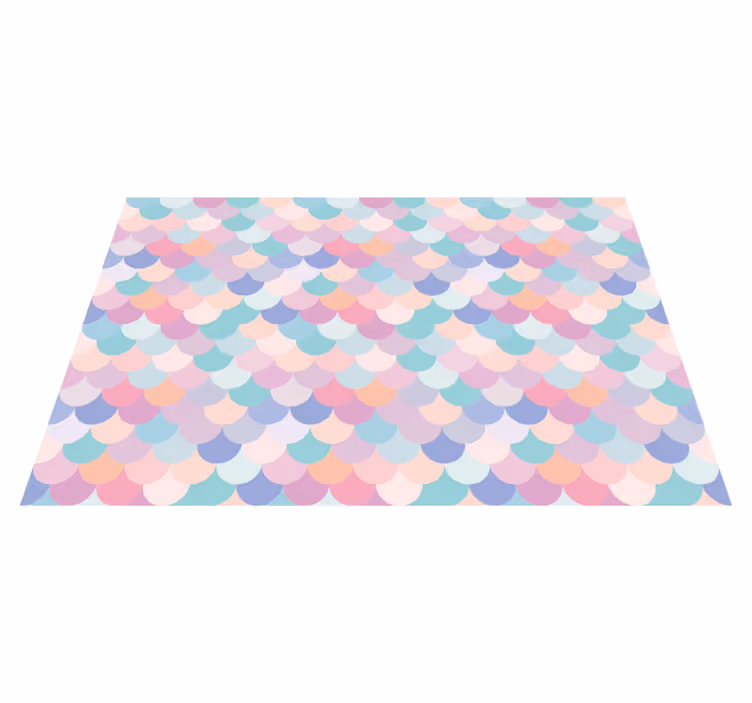 Pastel scalloped pattern teksturna pogrinjek - TenStickers
