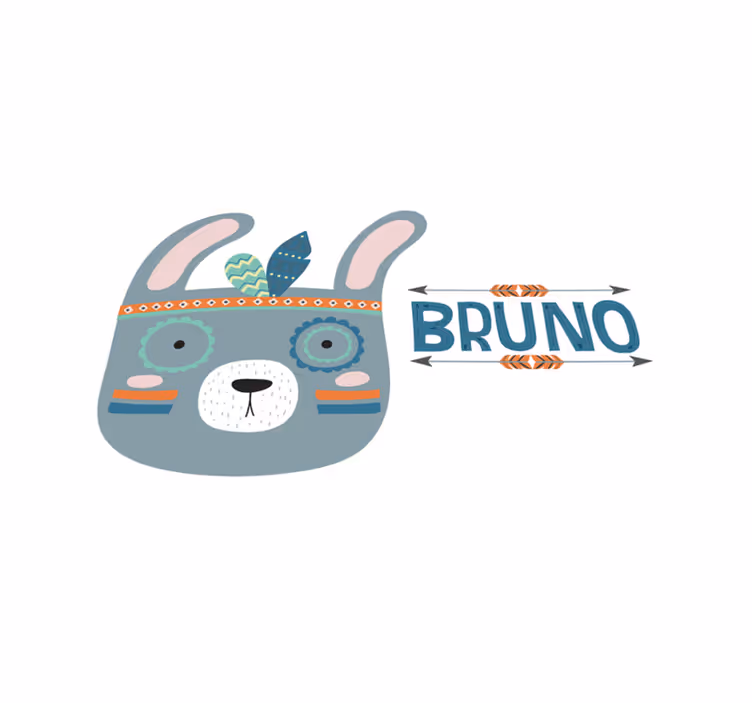 Cute animal head otroški pogrinjek za mizo - TenStickers