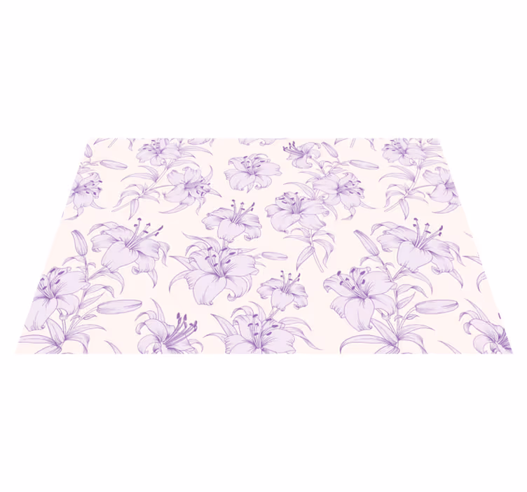 Lilies floral pattern teksturni pogrinjek - TenStickers