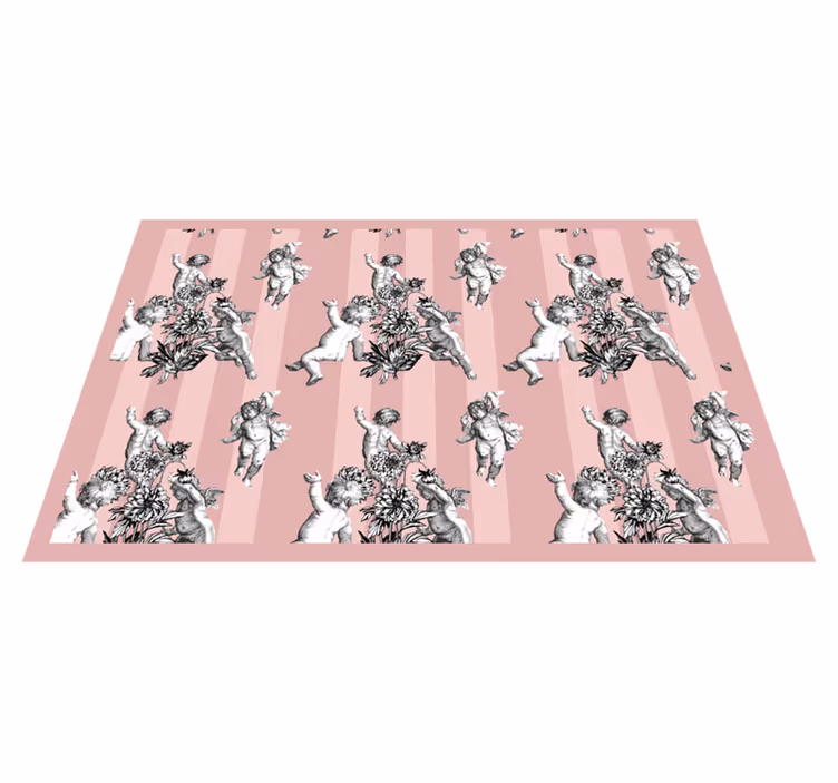 Angelic cherubs floral izvirna jedilna podloga - TenStickers
