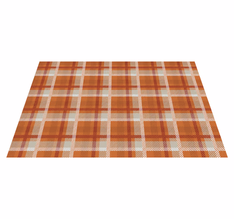 Checkered orange pattern elegantna pogrinjek - TenStickers