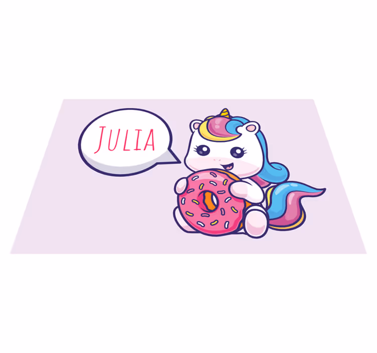 Konj s pončico Podloga z imenom - TenStickers