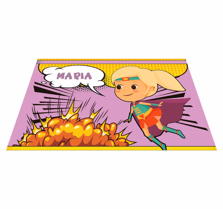 Komična superjunakinjaKomična superjunakinja Podloga z imenom - TenStickers