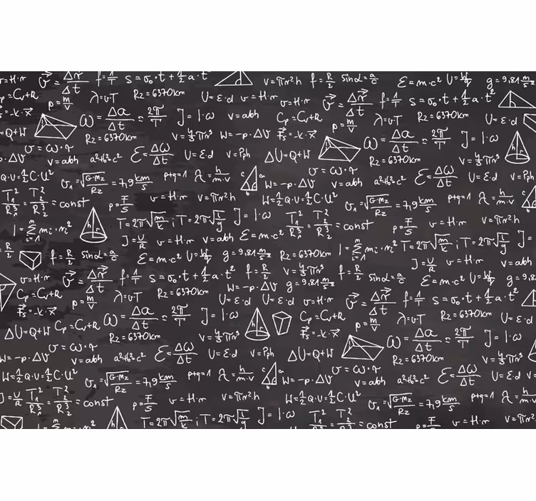 Vzorec matematične table fototapeta za mladinsko sobo - TenStickers