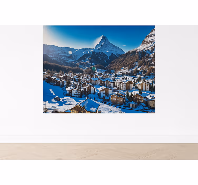 Jezero oeschinen, Švica Fototapeta z gorami - TenStickers