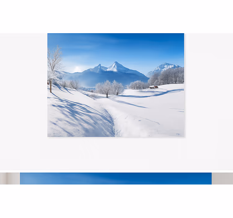 Zimska alpska pot Fototapeta z gorami - TenStickers