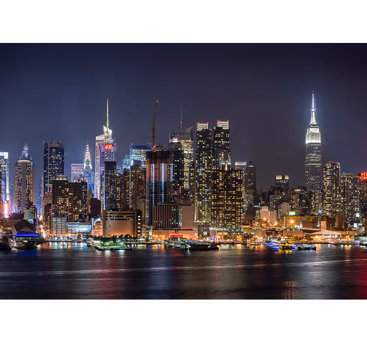 Urbana noč obzorja Fototapeta New York - TenStickers