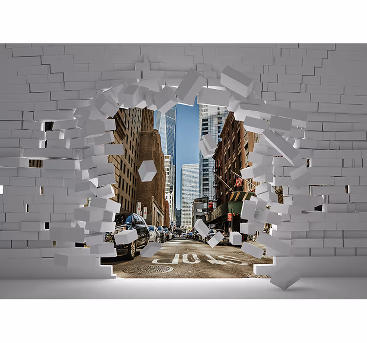 Za zidom new york zidni mural - TenStickers