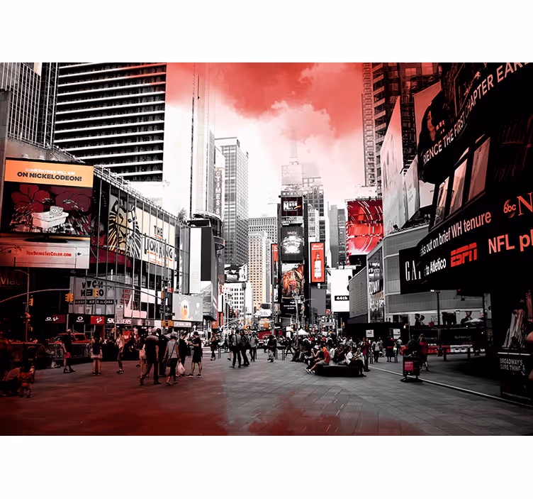 New york rdeče-bele stenske stenske stene - TenStickers