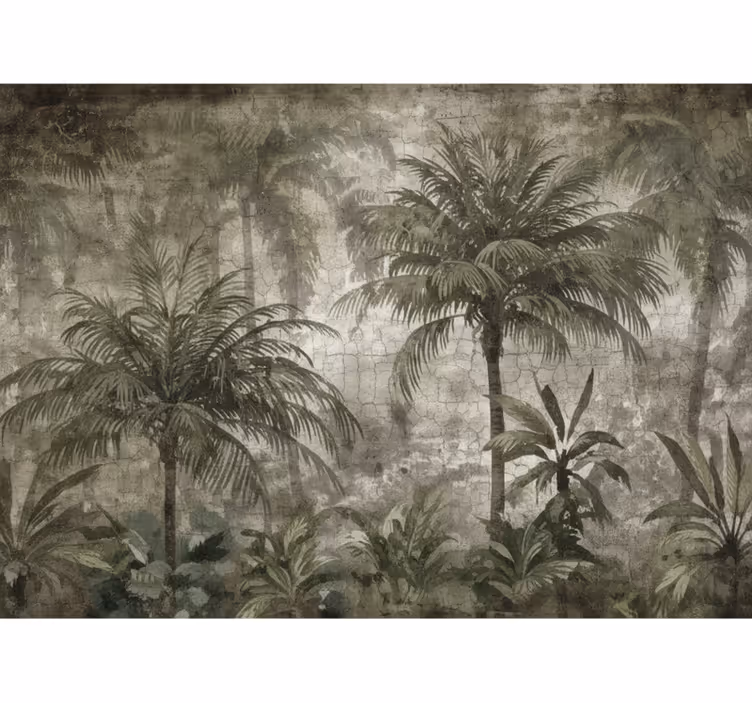 Minimalist palm forest fototapeta gozd - TenStickers