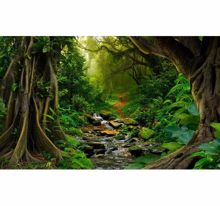 Tropical forest oasis fototapeta gozd - TenStickers