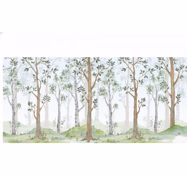 Pastel woodland breeze fototapeta gozd - TenStickers