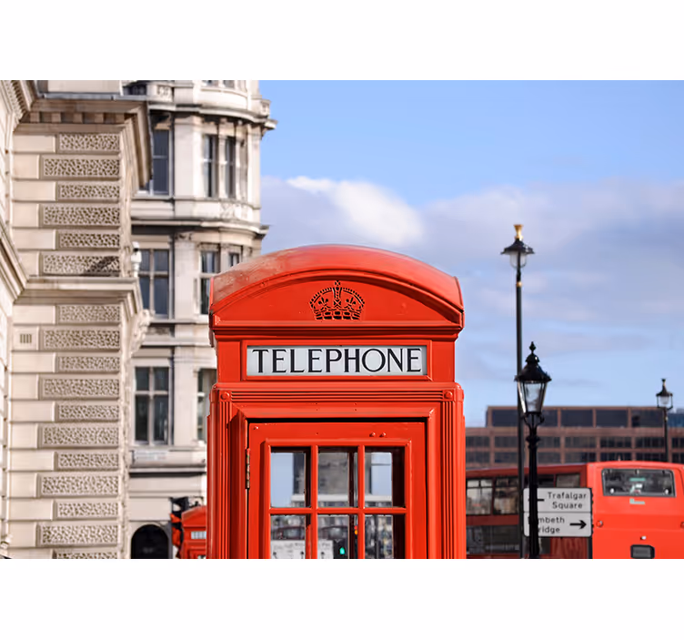 Londonska telefonska govorilnica Fototapete London - TenStickers