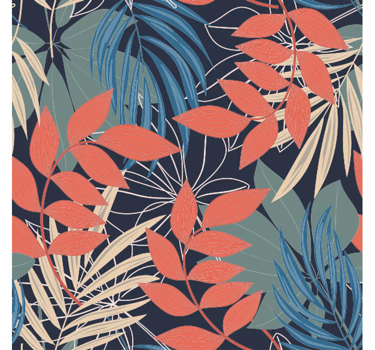 Tapeta džungle moderna elegantna fauna in flora - TenStickers