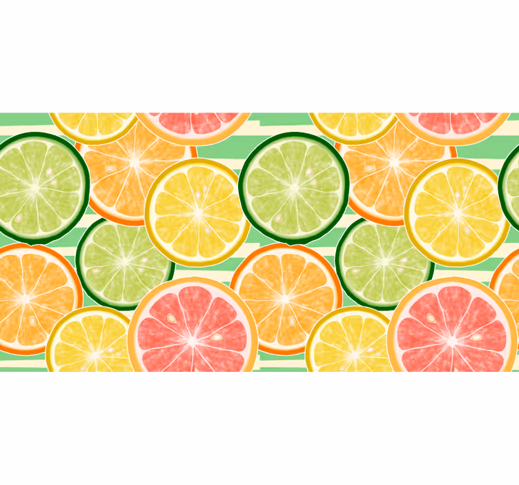 Kuhinjski fototapeti vzorec citrusov - TenStickers