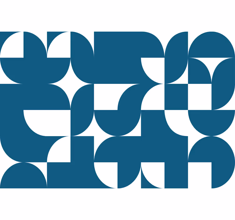 Kuhinjski fototapeti modri geometrijski vzorci - TenStickers