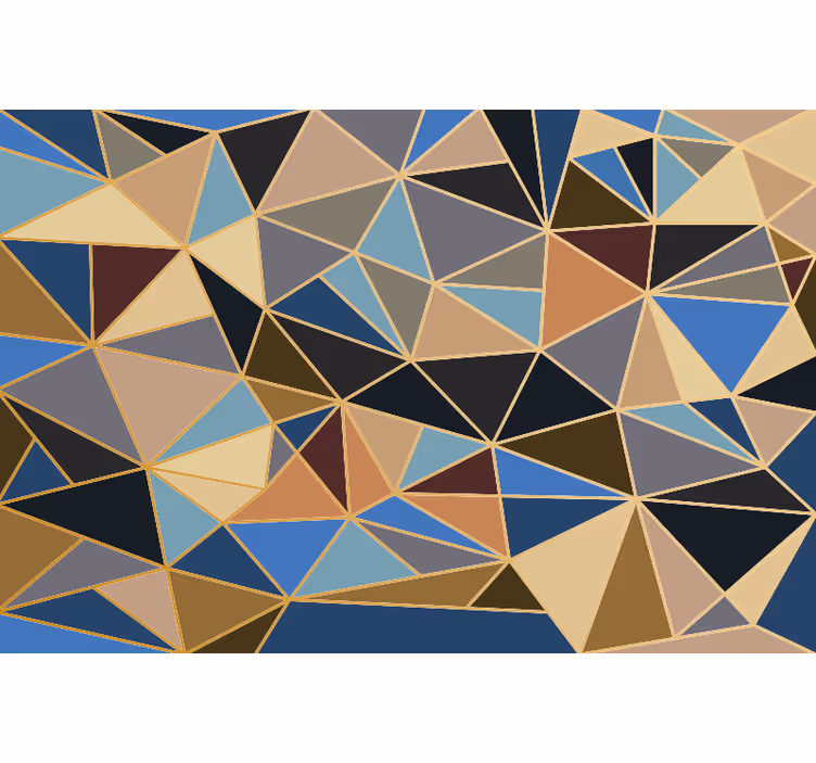 Kuhinjski fototapeti geometrijska večbarvna mozaika - TenStickers