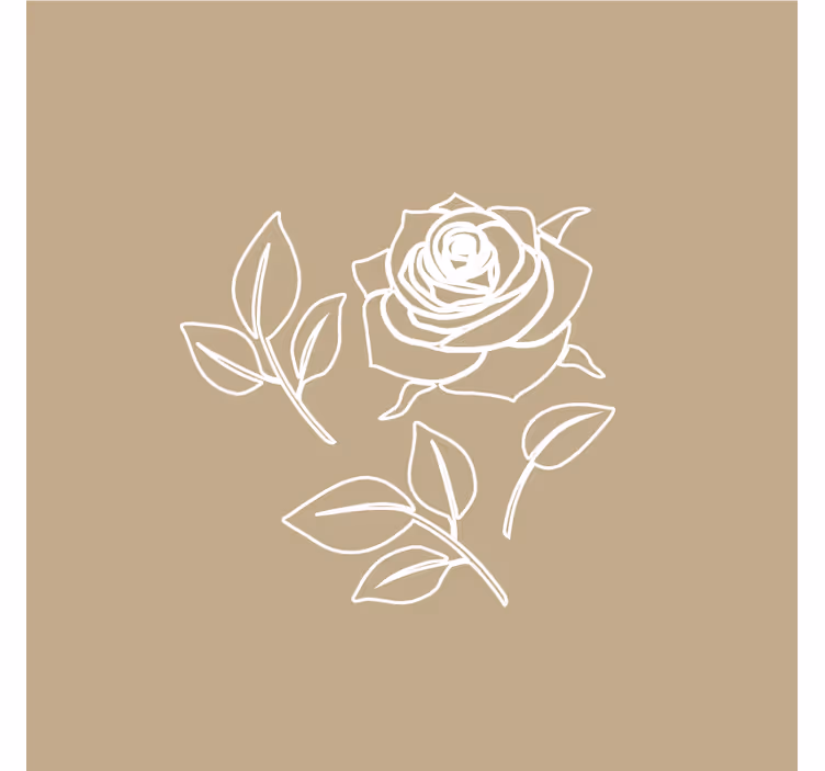 Fototapeta v bež barvi z detajlnim vzorcem vrtnic - TenStickers