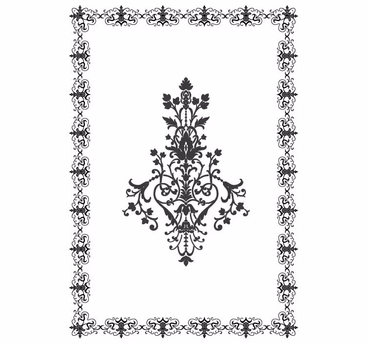 Fototapeta z belo podlago starinski damask - TenStickers