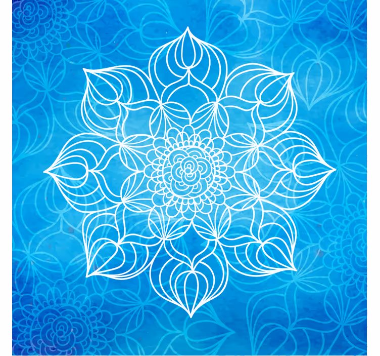 Fototapeta v modri barvi razpršena mandala - TenStickers