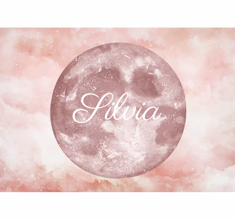 Fototapete v roza barvi luna z imenom - TenStickers