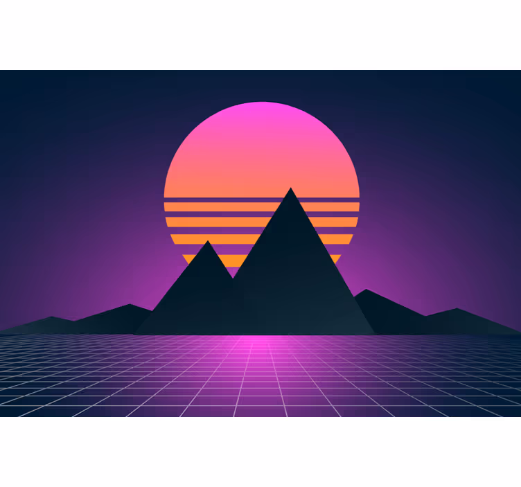 Fototapeta vijolična vintage in retro sonce - TenStickers