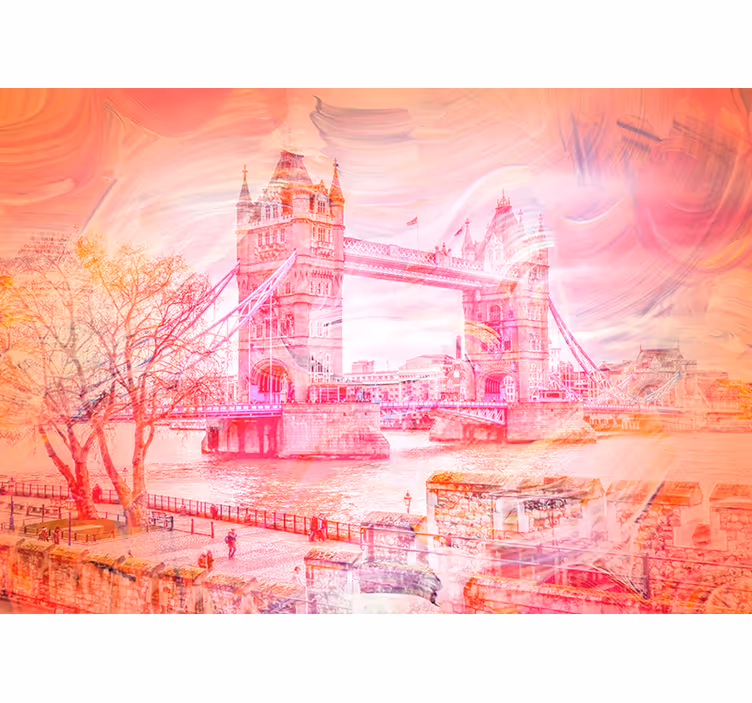 Kontrast londonskega mostu Fototapete London - TenStickers