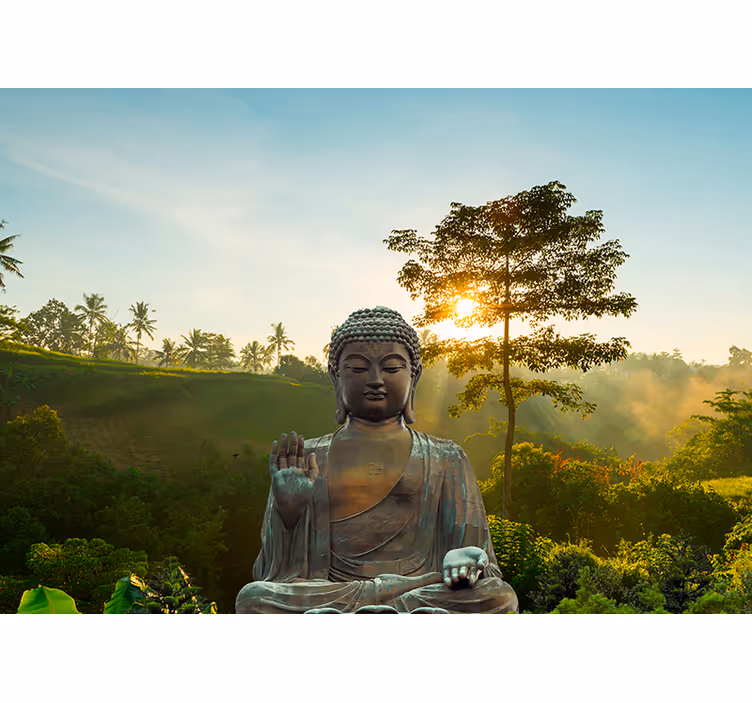 Buda meditira v naravi stenski stenski zid - TenStickers