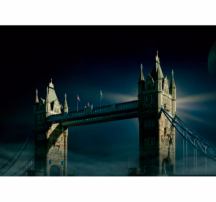 Londonski most po nočnem zidu fototapeta london - TenStickers