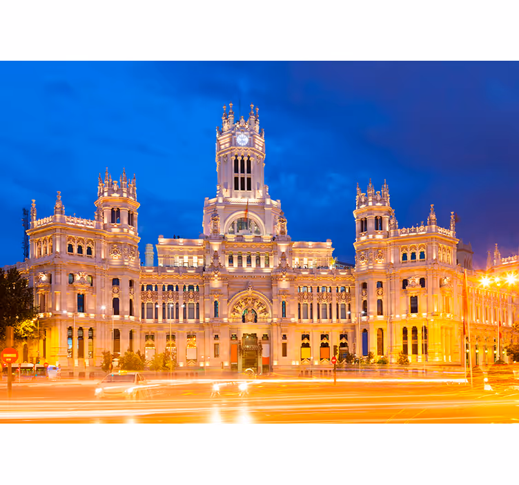 Palacio cibeles ponoči zidni mural - TenStickers