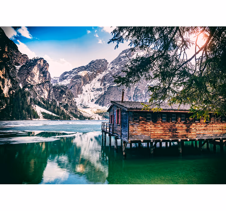 Braies jezero gorski zidni mural - TenStickers