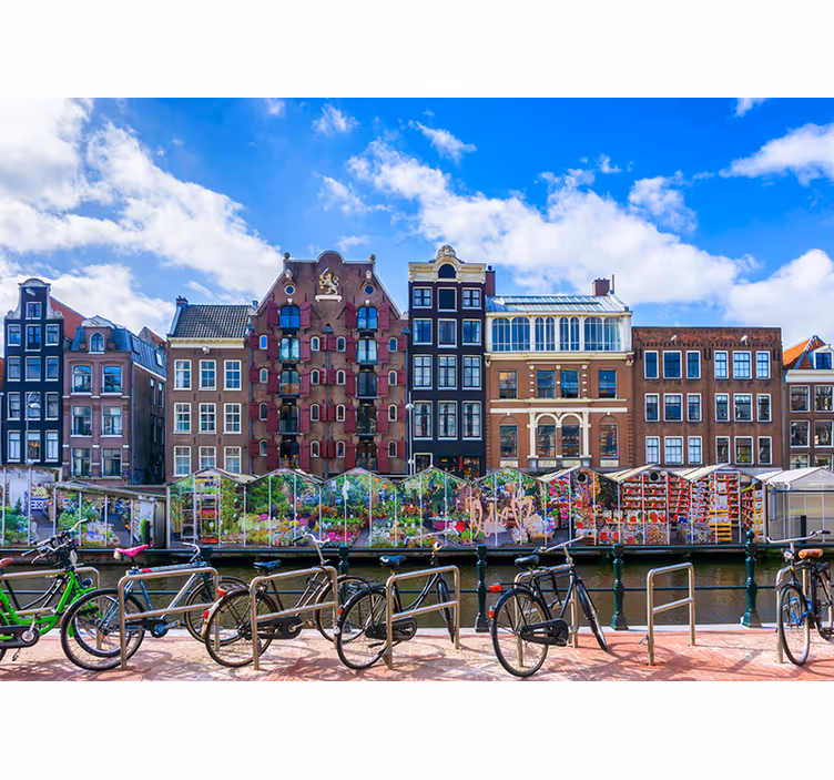 Cvetlični trg amsterdam stenski zidni zidni zid - TenStickers