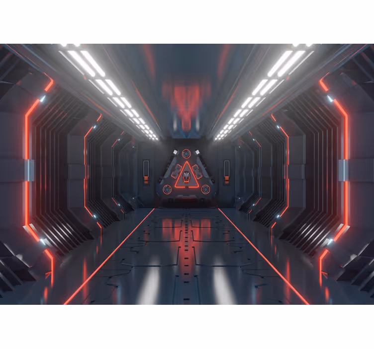 Futuristični hodnik Fototapete z 3D učinki - TenStickers