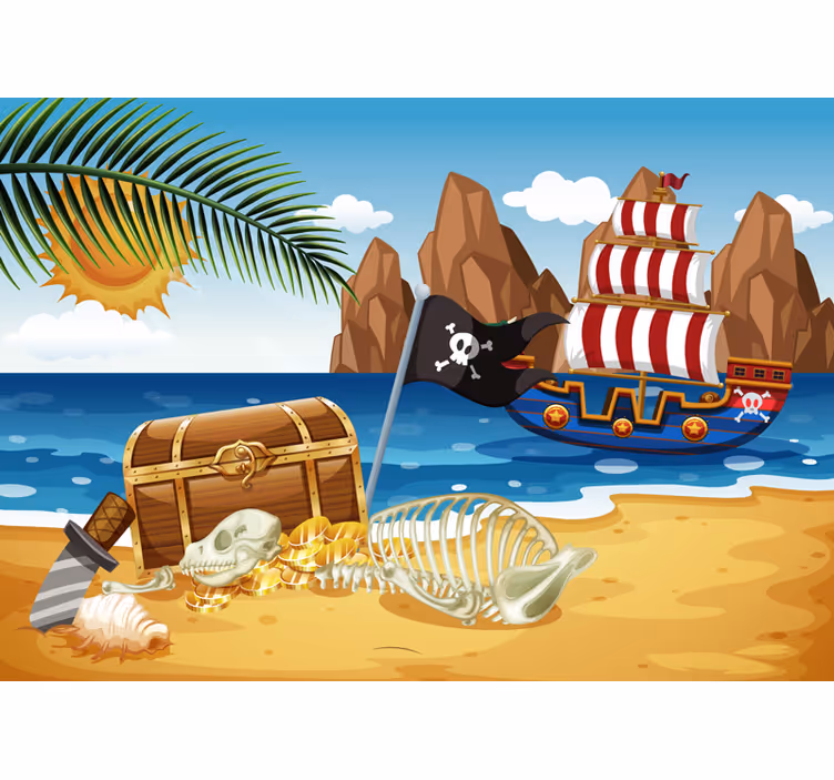 Fototapeta za zaklad otrok gusarjev - TenStickers