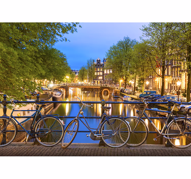 Stenski zidni fototapeta za kanal amsterdam - TenStickers
