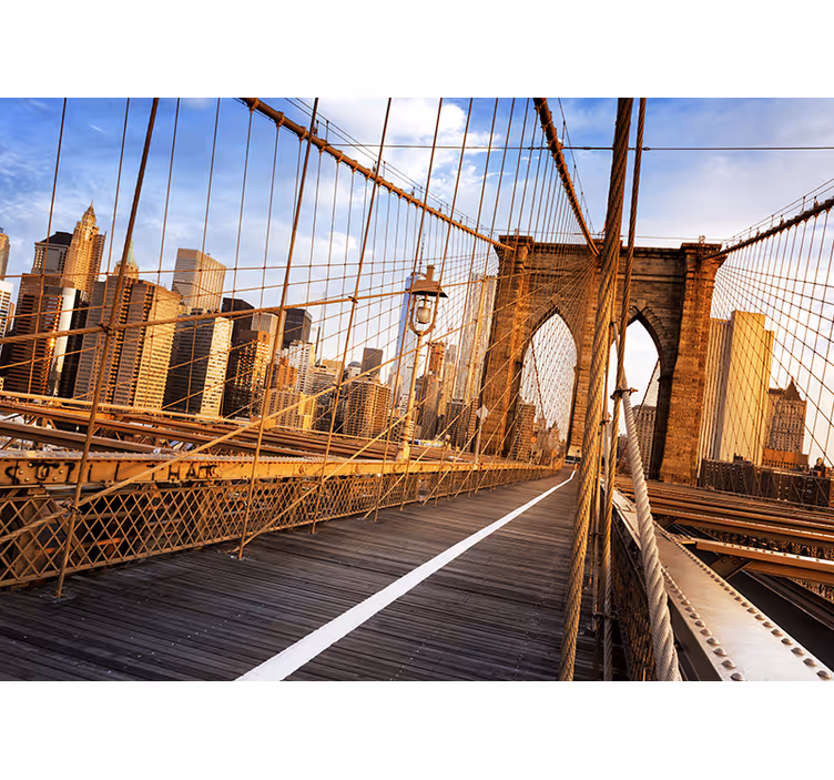 Znotraj brooklynskega mostu new york zidni fototapeta - TenStickers