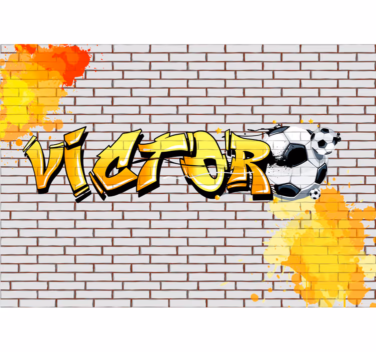 Nogometni grafiti personalizirane stenske poslikave - TenStickers