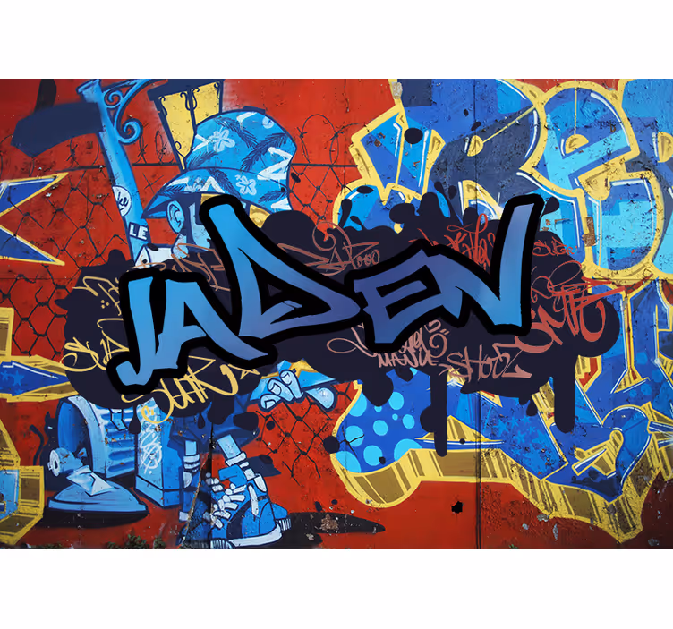 Grafiti po meri ime stenska stena po meri - TenStickers