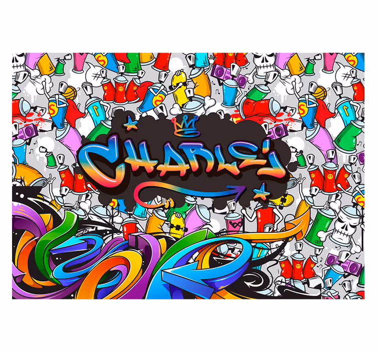 Custom name graffiti fototapete s graffiti motivi - TenStickers