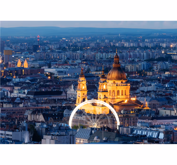Historic budapest nightscape fototapete mest in držav - TenStickers