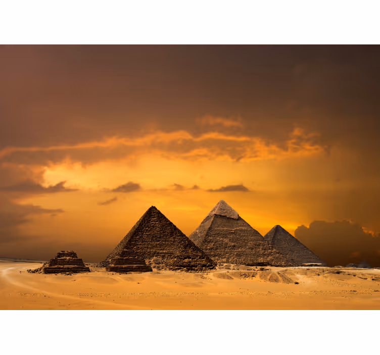 Egiptovske piramide in stenske poslikave - TenStickers