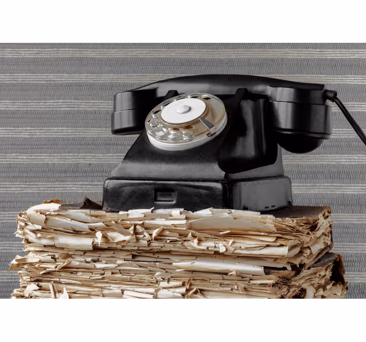 Vintage telephone classic fototapeta z vozili - TenStickers