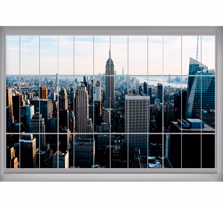 Okno v new york stenski poslikavi new york - TenStickers